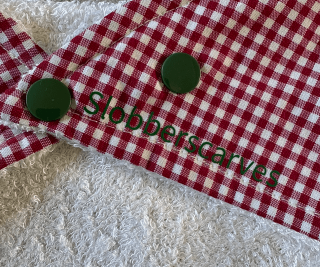Magenta Gingham Bamboo Dribble Bib