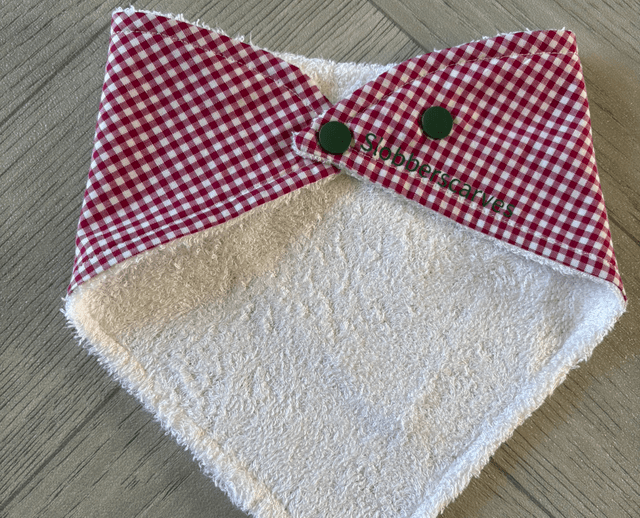 Magenta Gingham Bamboo Dribble Bib