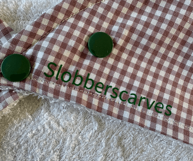 Mauve Gingham Bamboo Dribble Bib