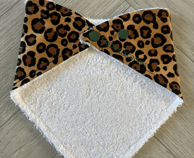 Leopard Print Bamboo Dribble Bib