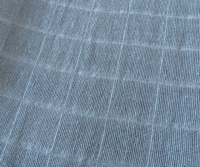 Plain Blue Bamboo Muslin Swaddle Blanket 