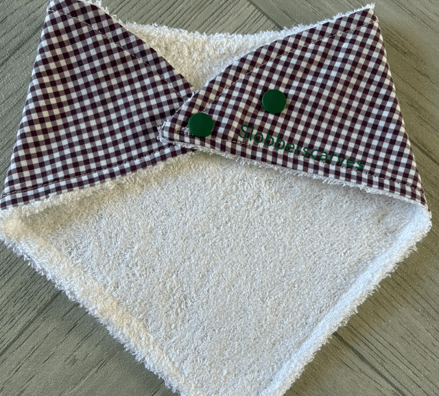 Plum Gingham Bamboo Dribble Bib