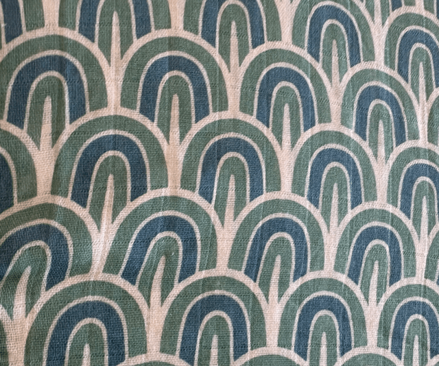 Blue & Green Rainbows Bamboo Muslin Swaddle Blanket 