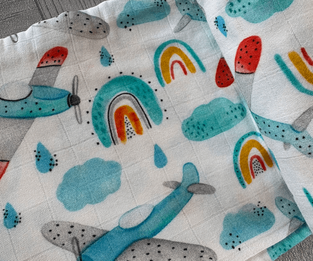 Planes Bamboo Muslin Swaddle Blanket  