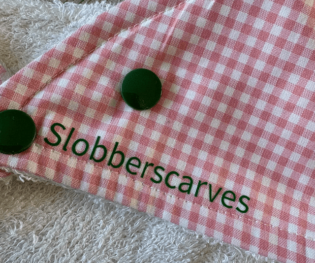 Baby Pink Gingham Bamboo Dribble Bib
