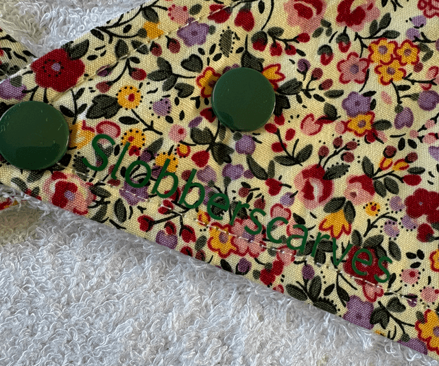 Plum Floral Bamboo Dribble Bibs