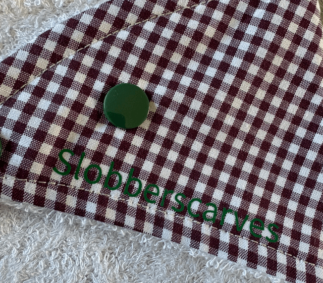 Plum Gingham Bamboo Dribble Bib