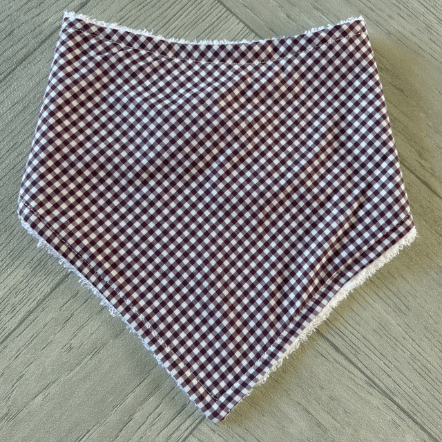 Plum Gingham Bamboo Dribble Bib