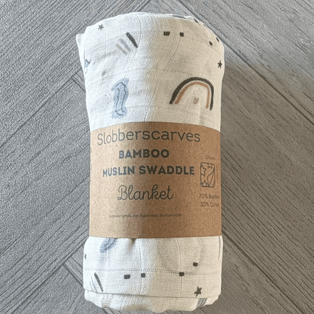 Unicorns &amp; Rainbows Bamboo Muslin Swaddle Blanket 