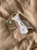 Mauve Stripes Wooden Teething Ring