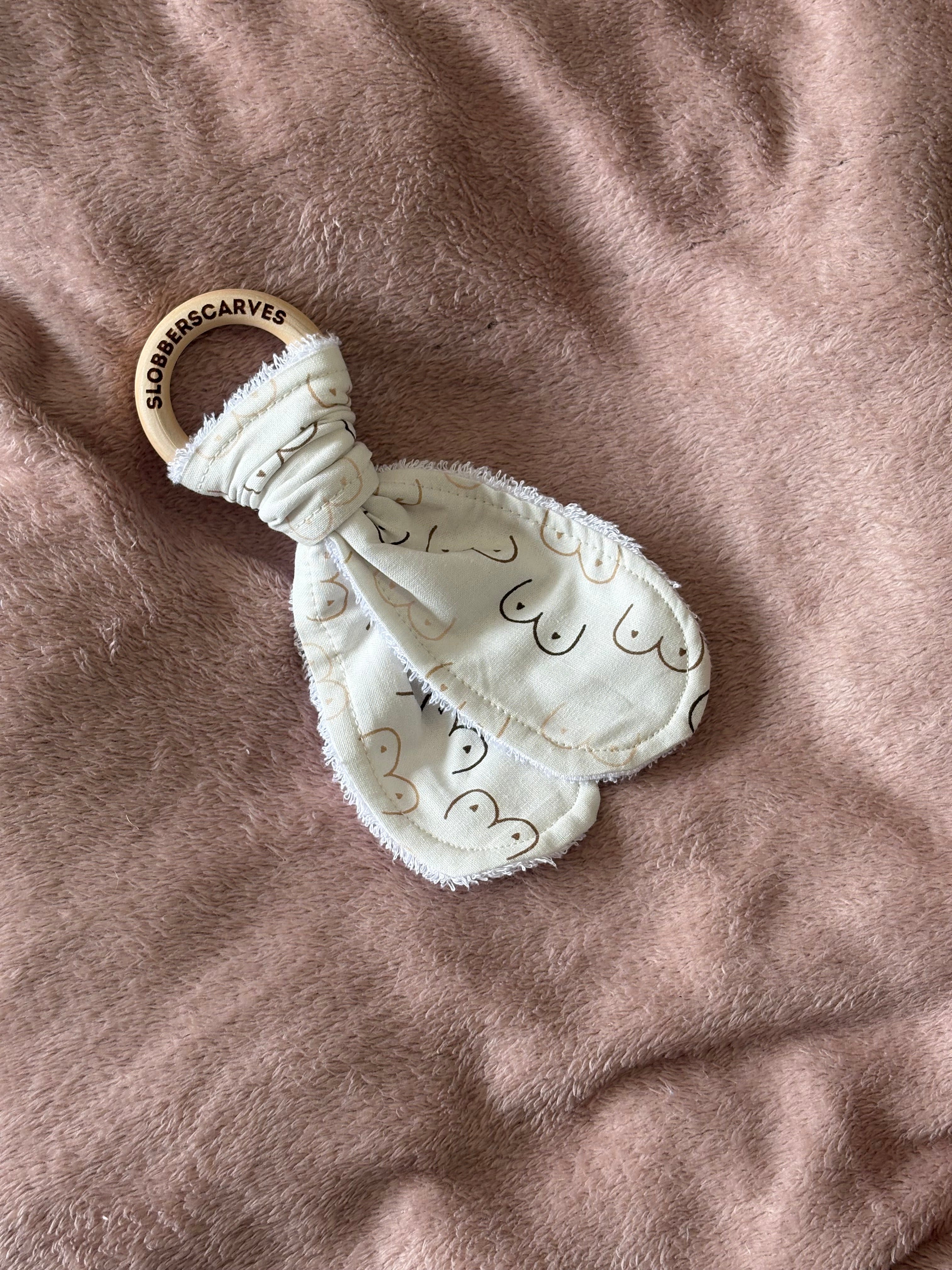 Boobies Wooden Teething Ring