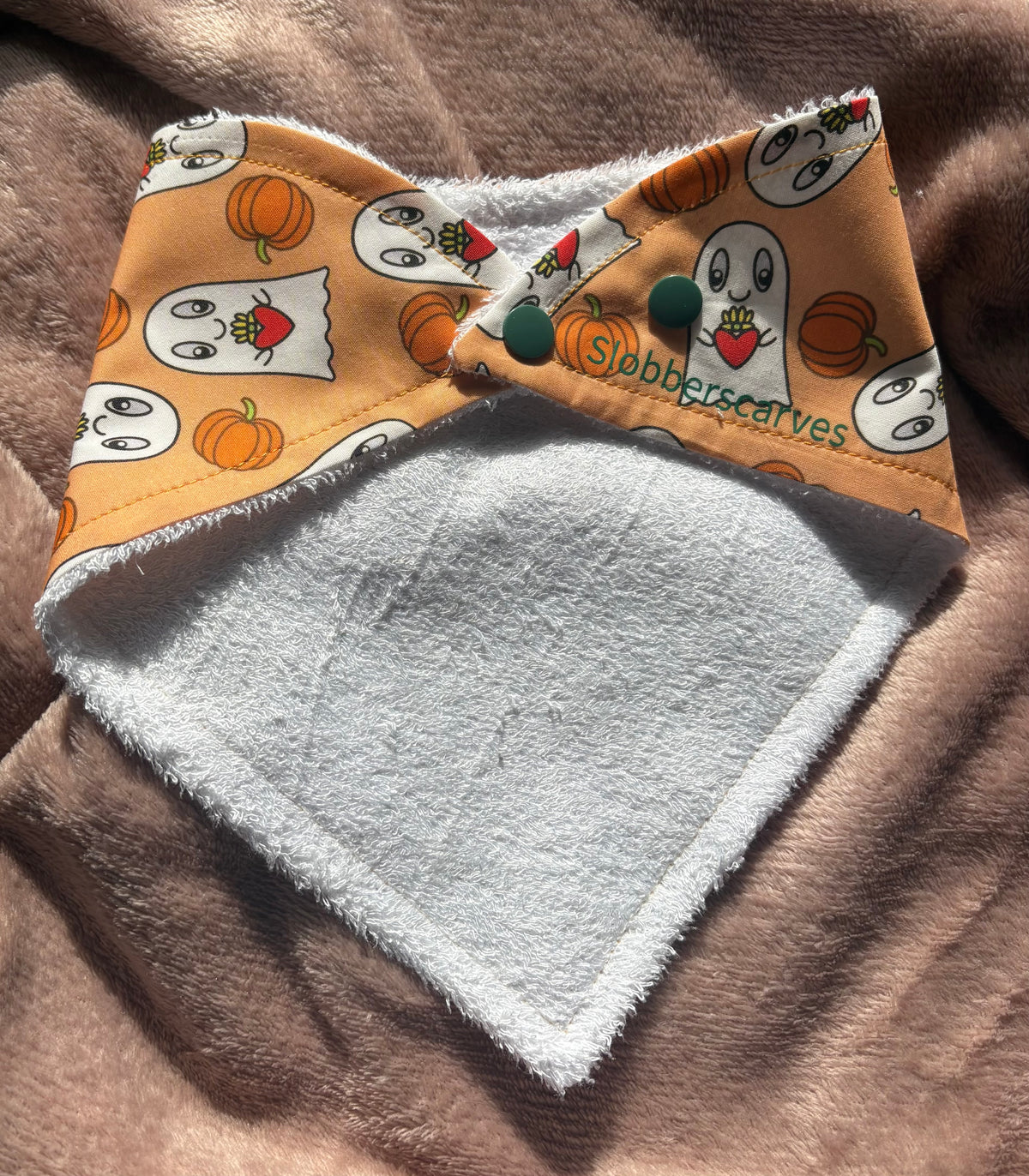 Claddagh Ghosts Halloween Bandana Style Bamboo Dribble Bib