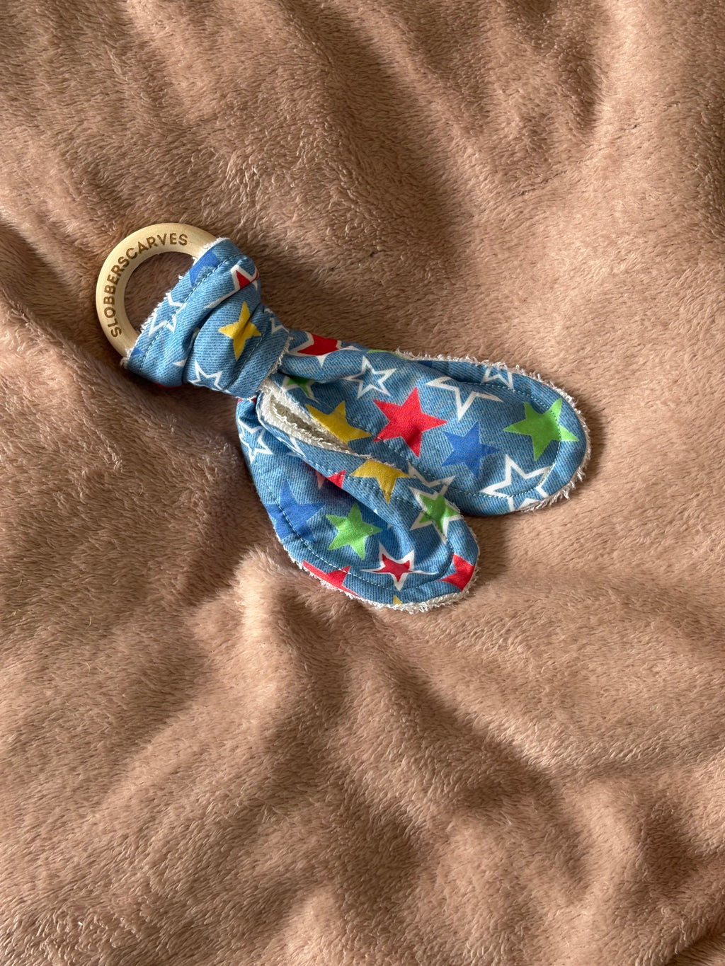 Bold Stars Wooden Teething Ring