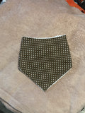 Brown Polka Dot Bandana Style Bamboo Dribble Bib