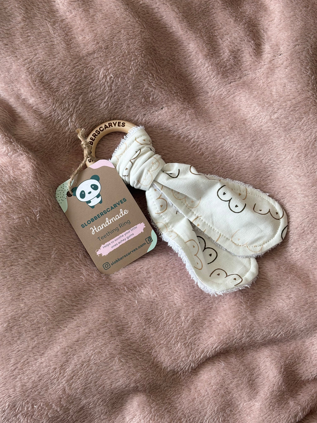 Boobies Wooden Teething Ring
