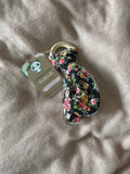 Black Floral Wooden Teething Ring