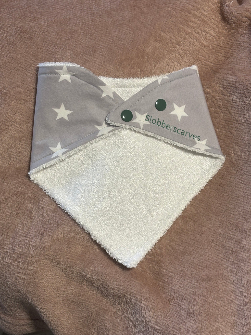 Silver Stars Bandana Style Bamboo Dribble Bib