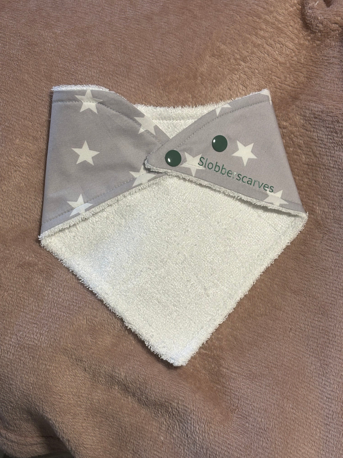 Silver Stars Bandana Style Bamboo Dribble Bib