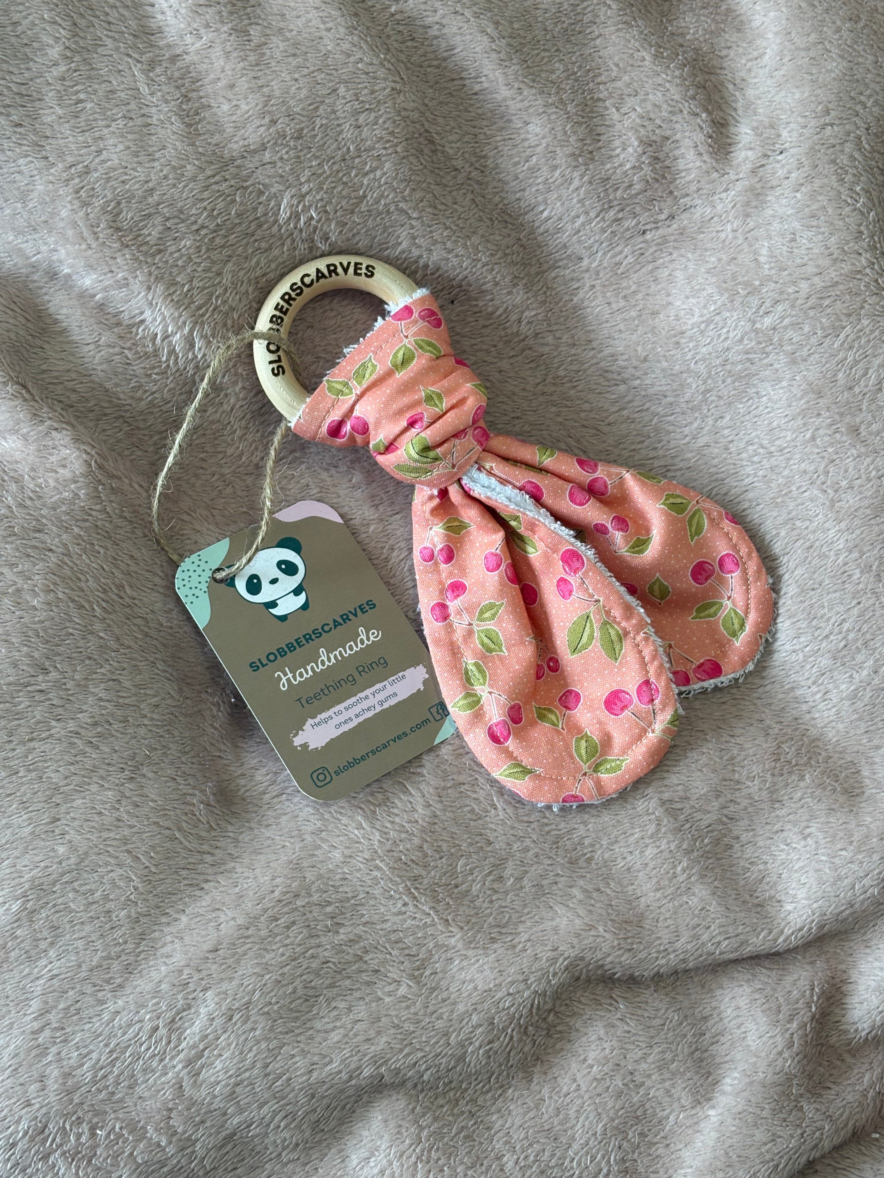 Cherries Wooden Teething Ring