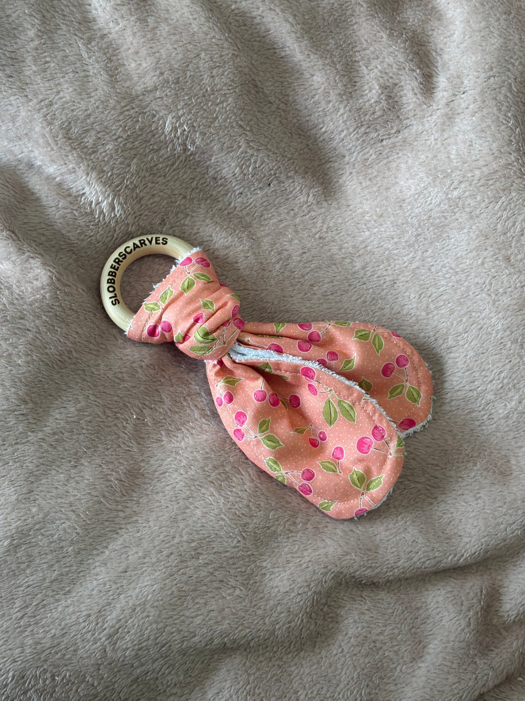 Cherries Wooden Teething Ring