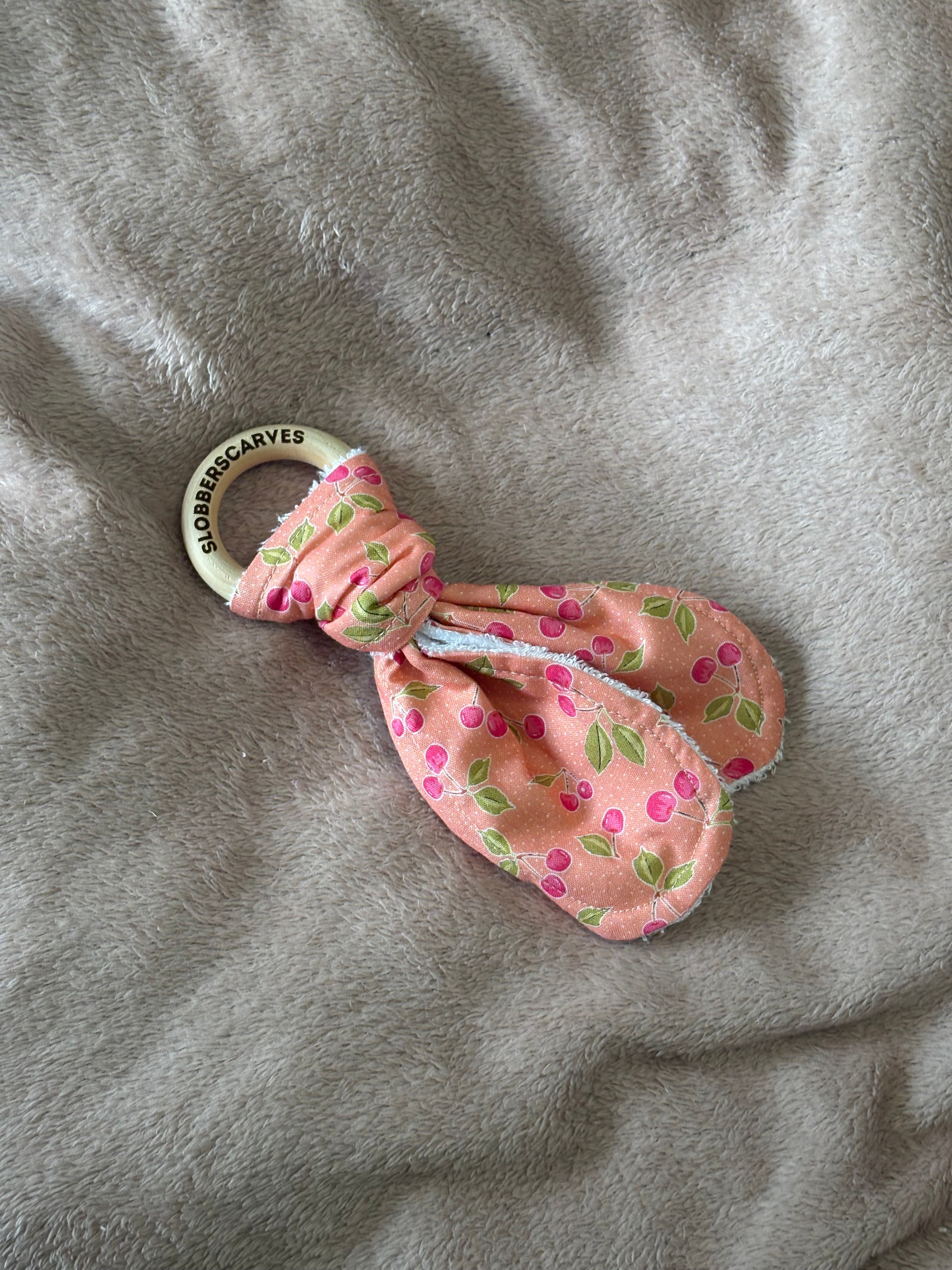 Cherries Wooden Teething Ring