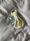 Yellow Gingham Wooden Teething Ring