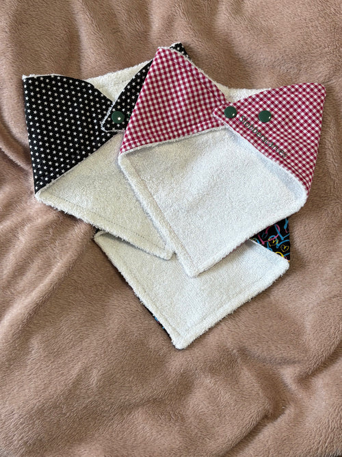 Black Hearts Three Pack Bandana Style Dribble Bibs