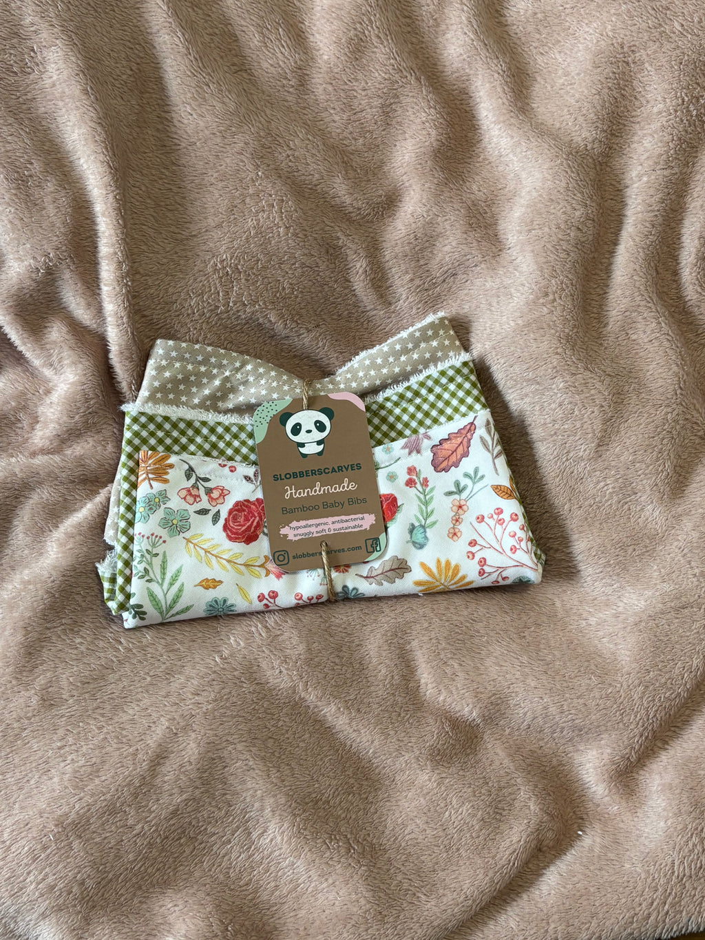Autumn Leaves Bandana Style Dribble Bibs