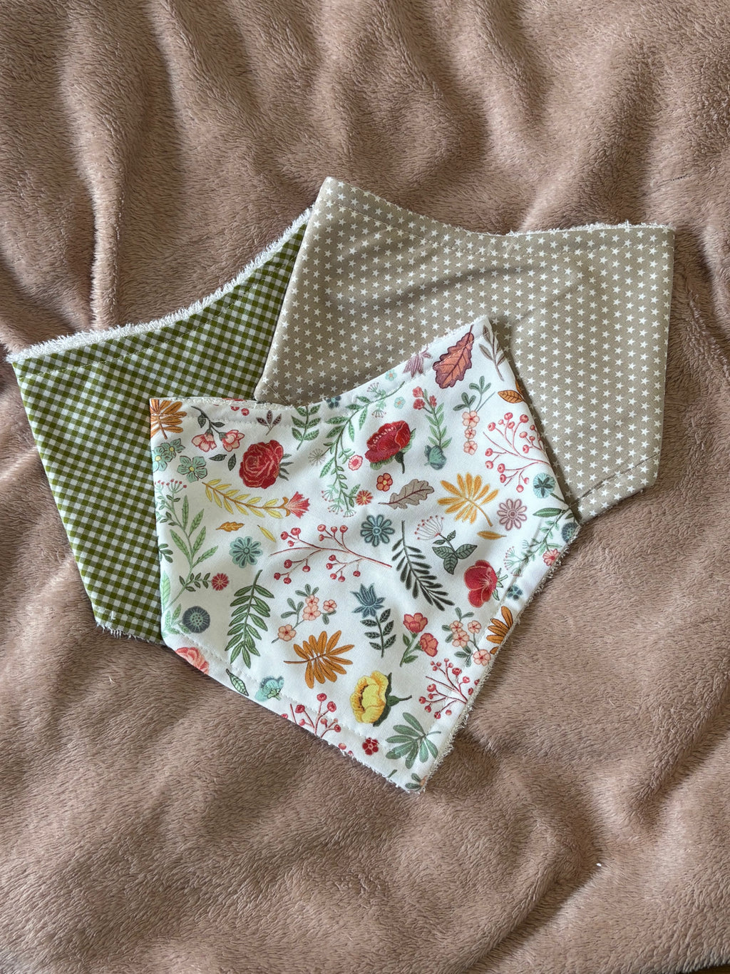 Autumn Leaves Bandana Style Dribble Bibs