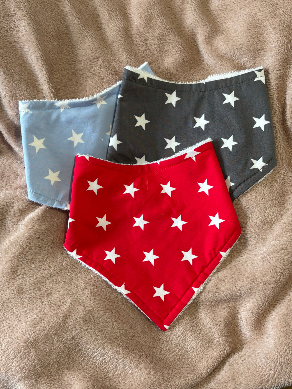 Stars Three Pack Bandana Style Dribble Bibs