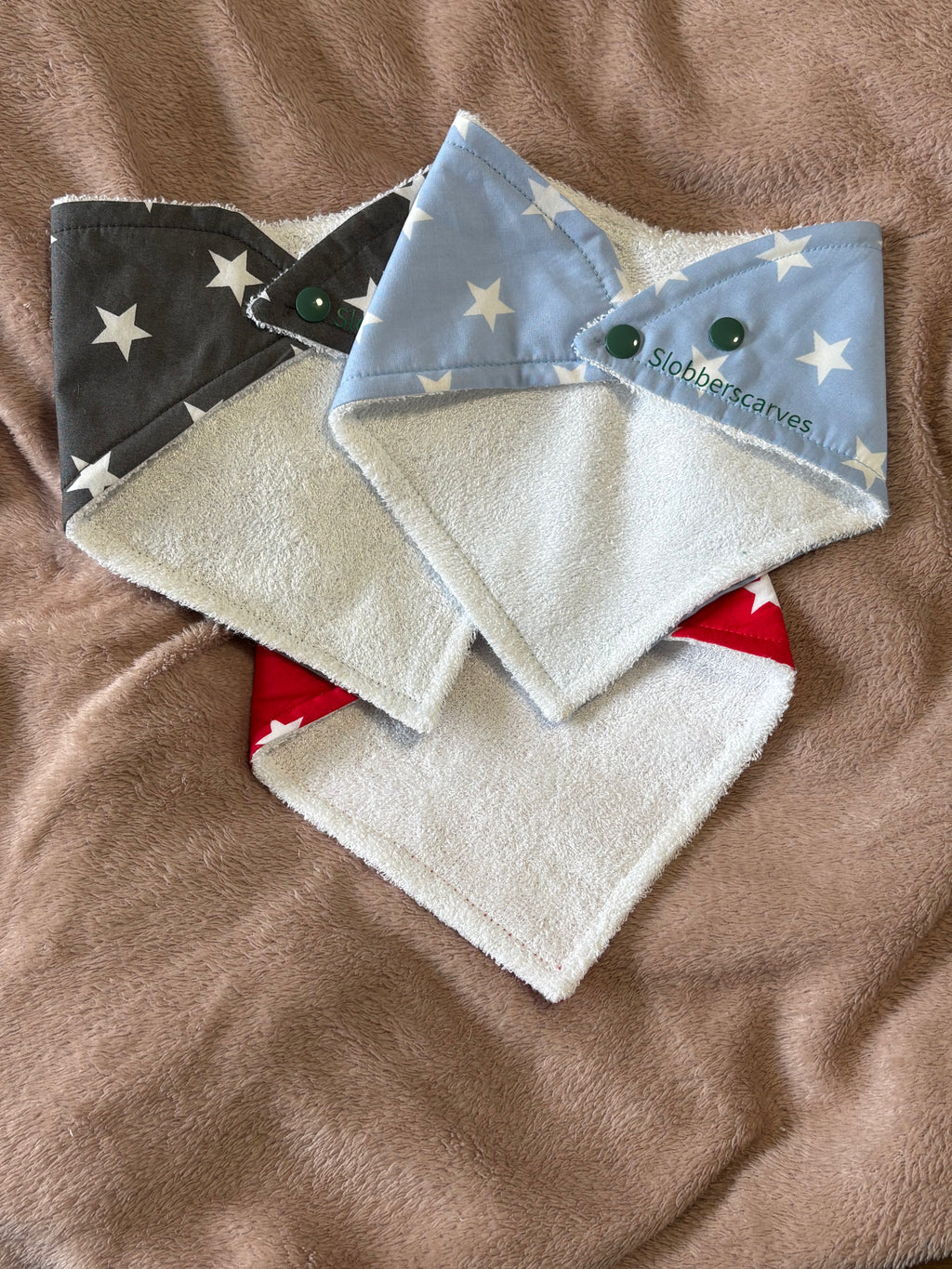 Stars Three Pack Bandana Style Dribble Bibs