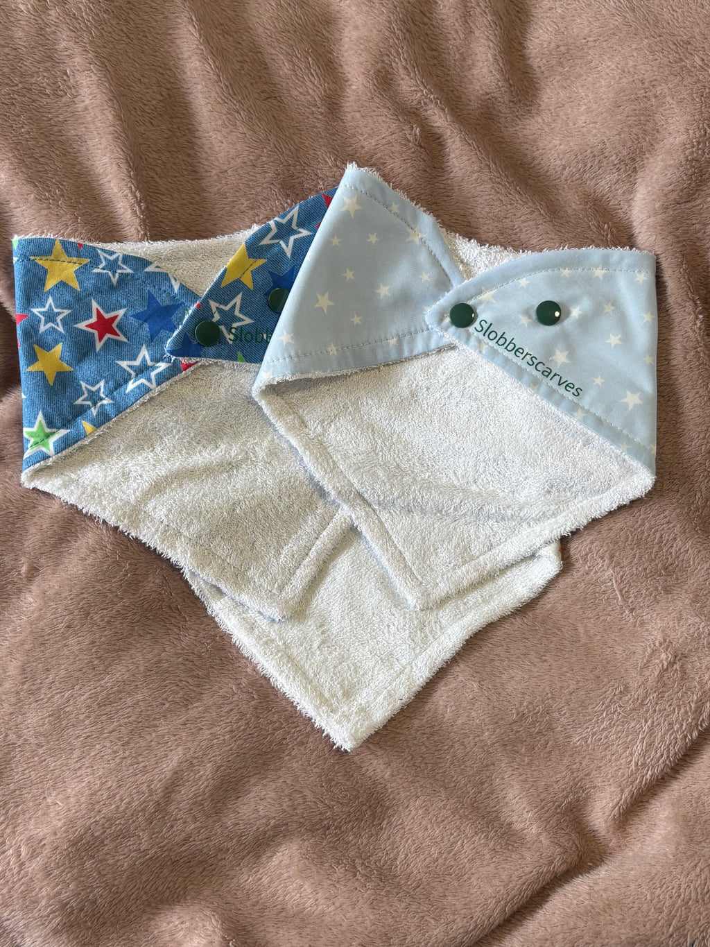 Space & Stars Three Pack Bandana Style Dribble Bibs