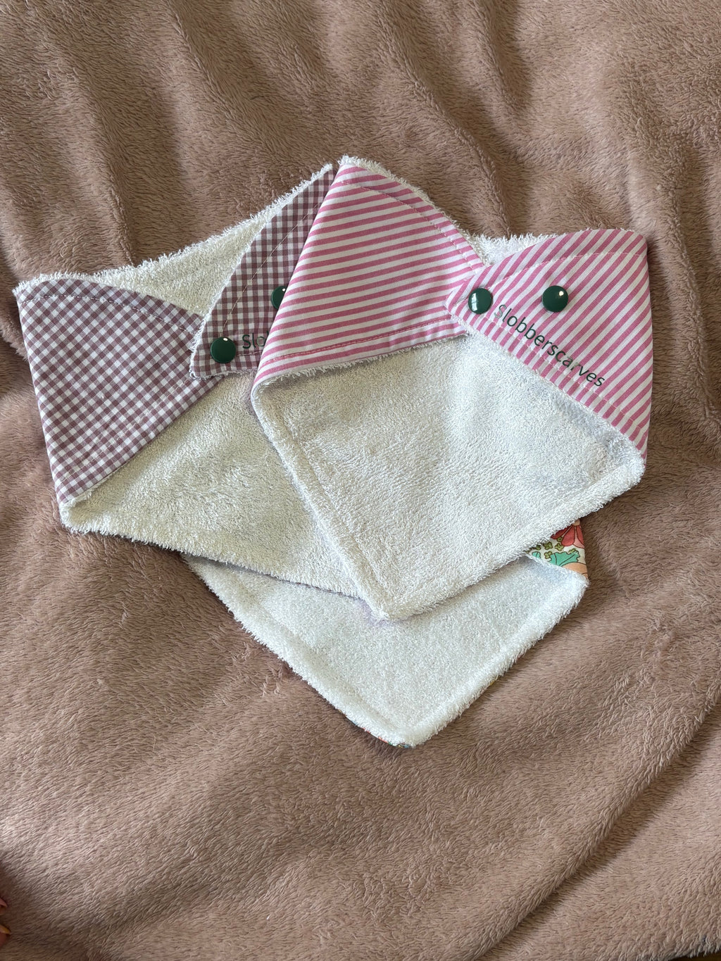Pastel Floral Three Pack Bandana Style Dribble Bibs