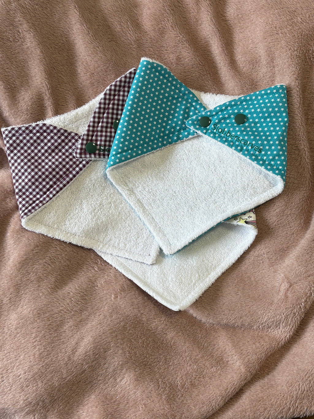 Pastel Stars Three Pack Bandana Style Dribble Bibs