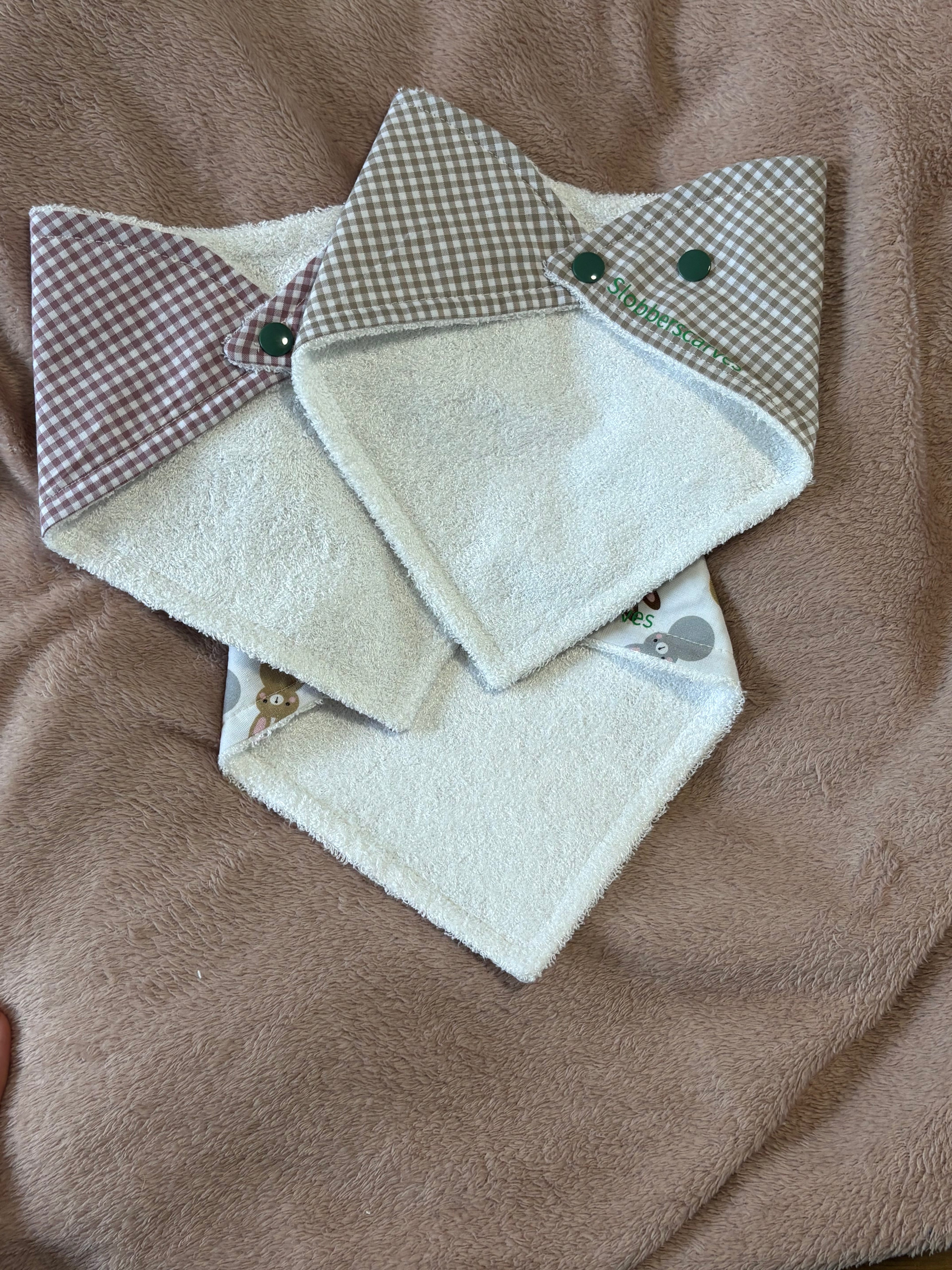 Bunnies Three Pack Bandana Style Dribble Bibs