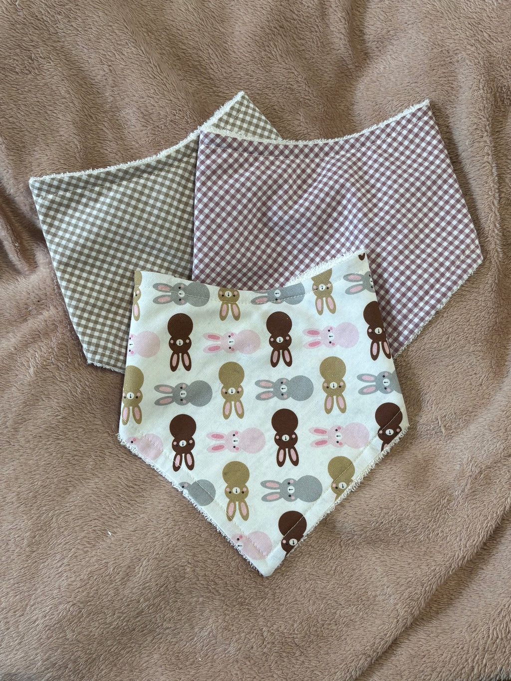 Bunnies Three Pack Bandana Style Dribble Bibs