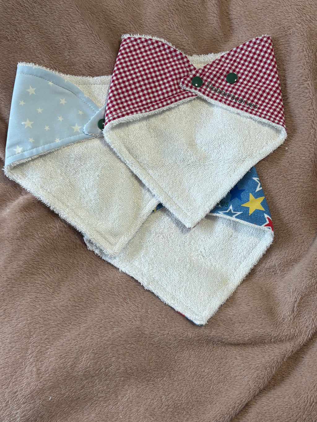 Bright Stars Three Pack Bandana Style Dribble Bibs