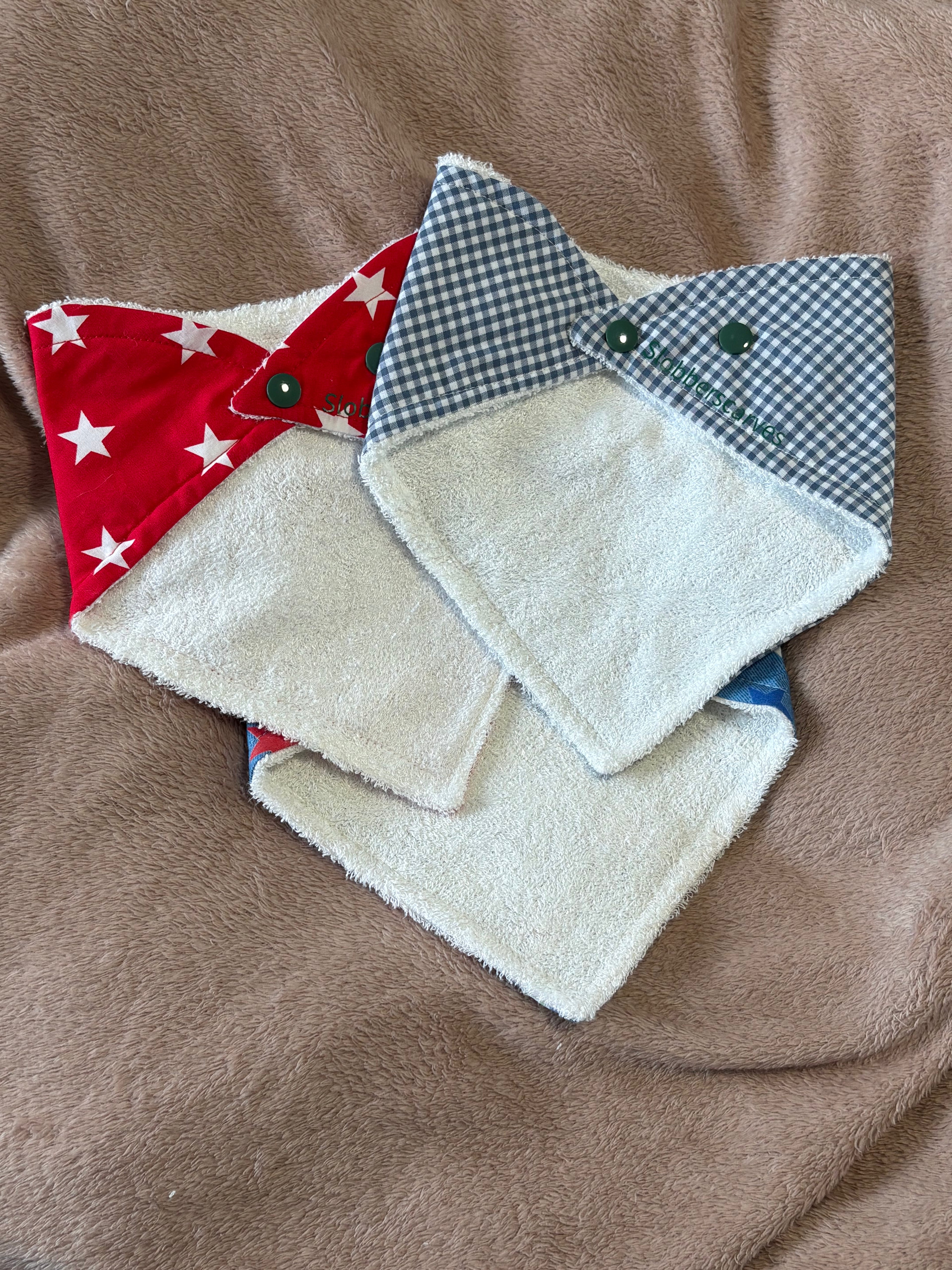 Bold Stars Bandana Style Dribble Bibs