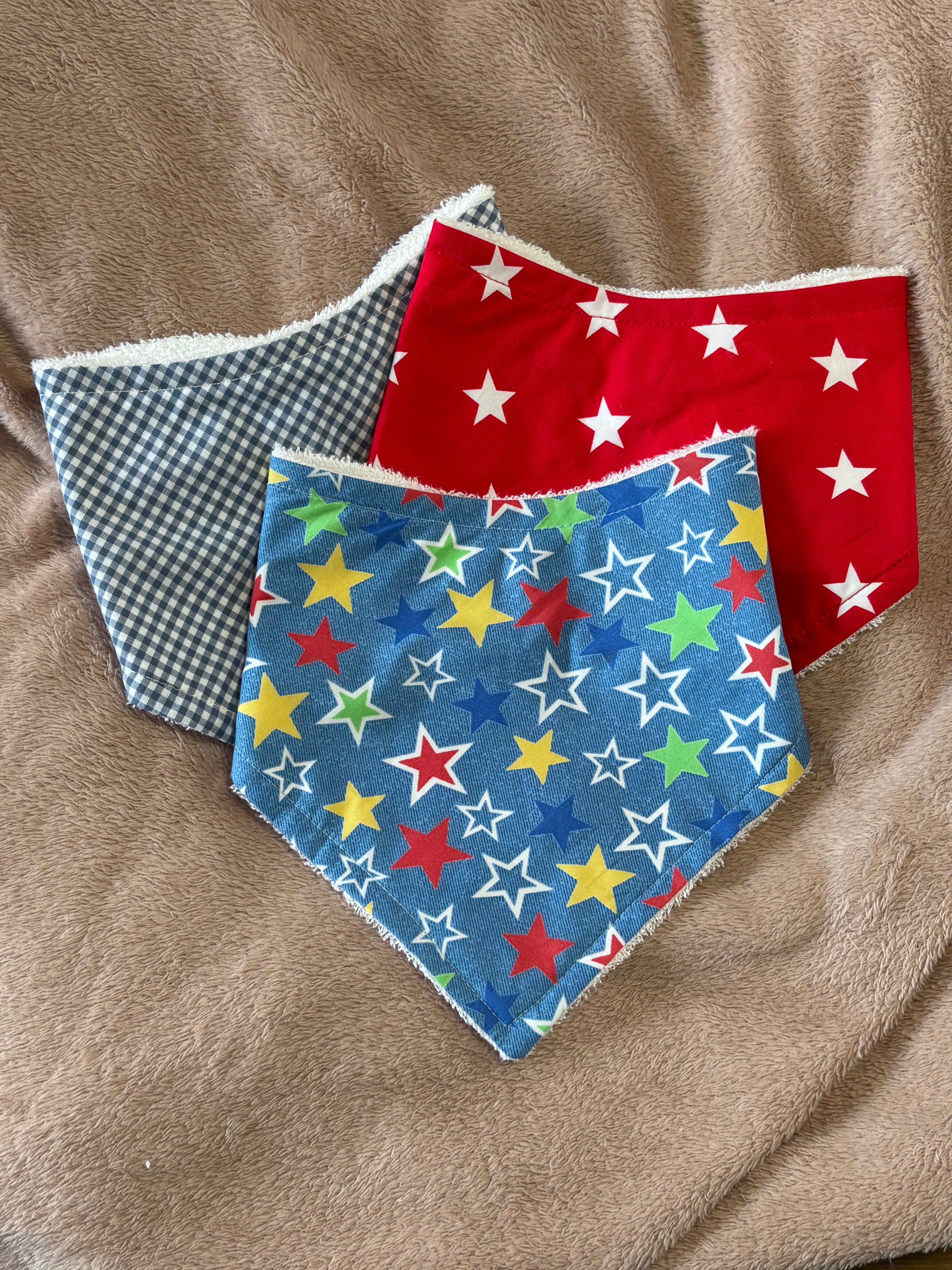 Bold Stars Bandana Style Dribble Bibs