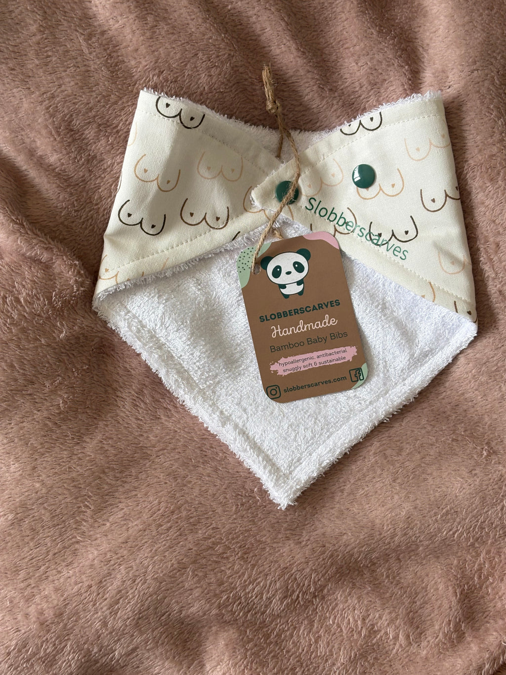 Boobs Bandana Style Bamboo Dribble Bib