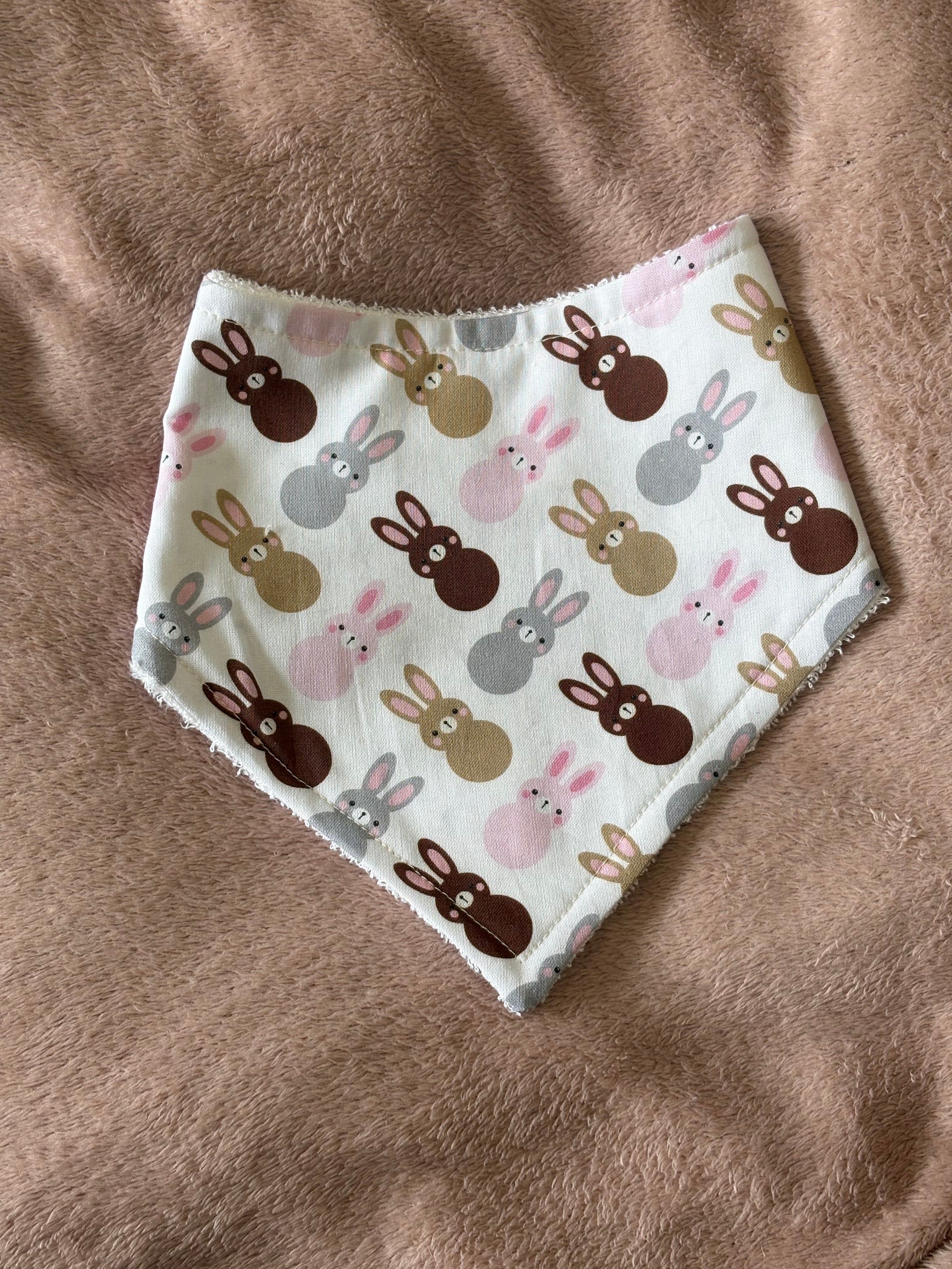 Bunnies Bandana Style Bamboo Dribble Bib