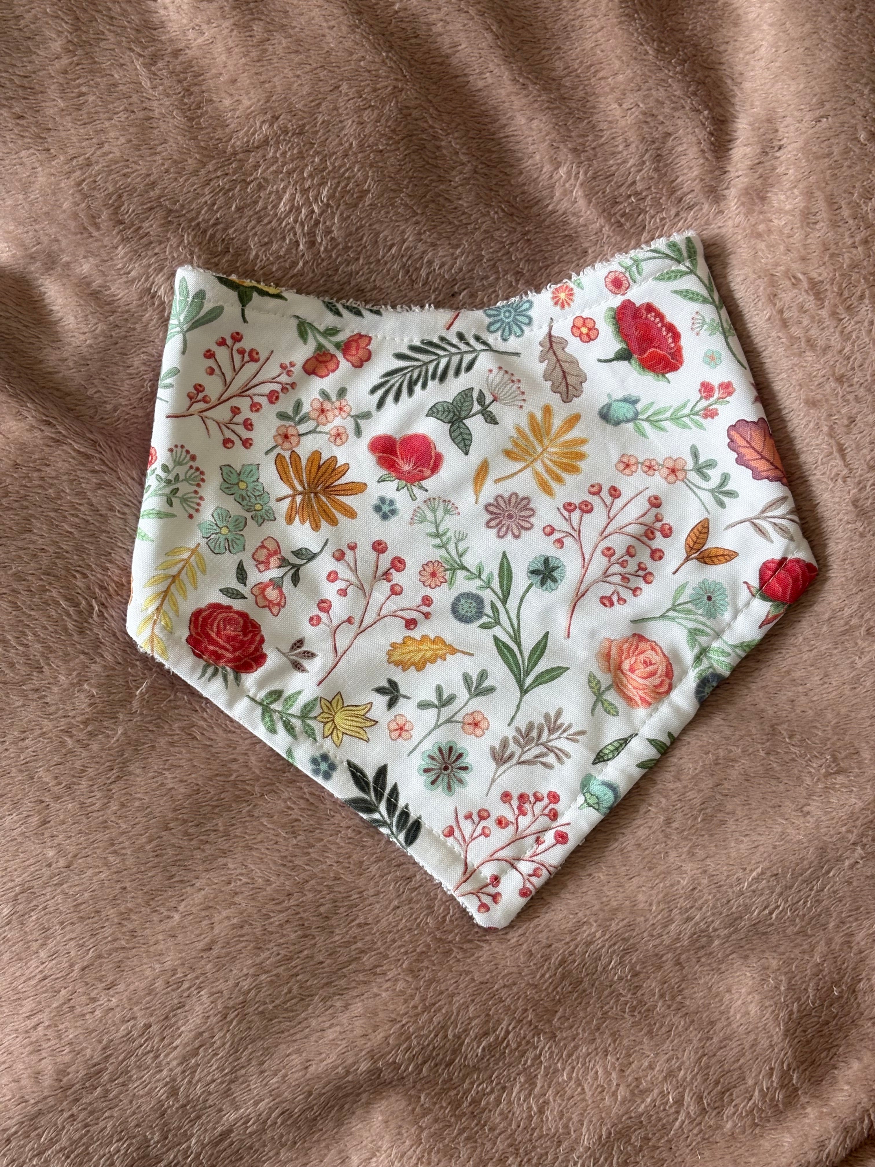 Autumn Leaves Bandana Style Bamboo Dribble Bib