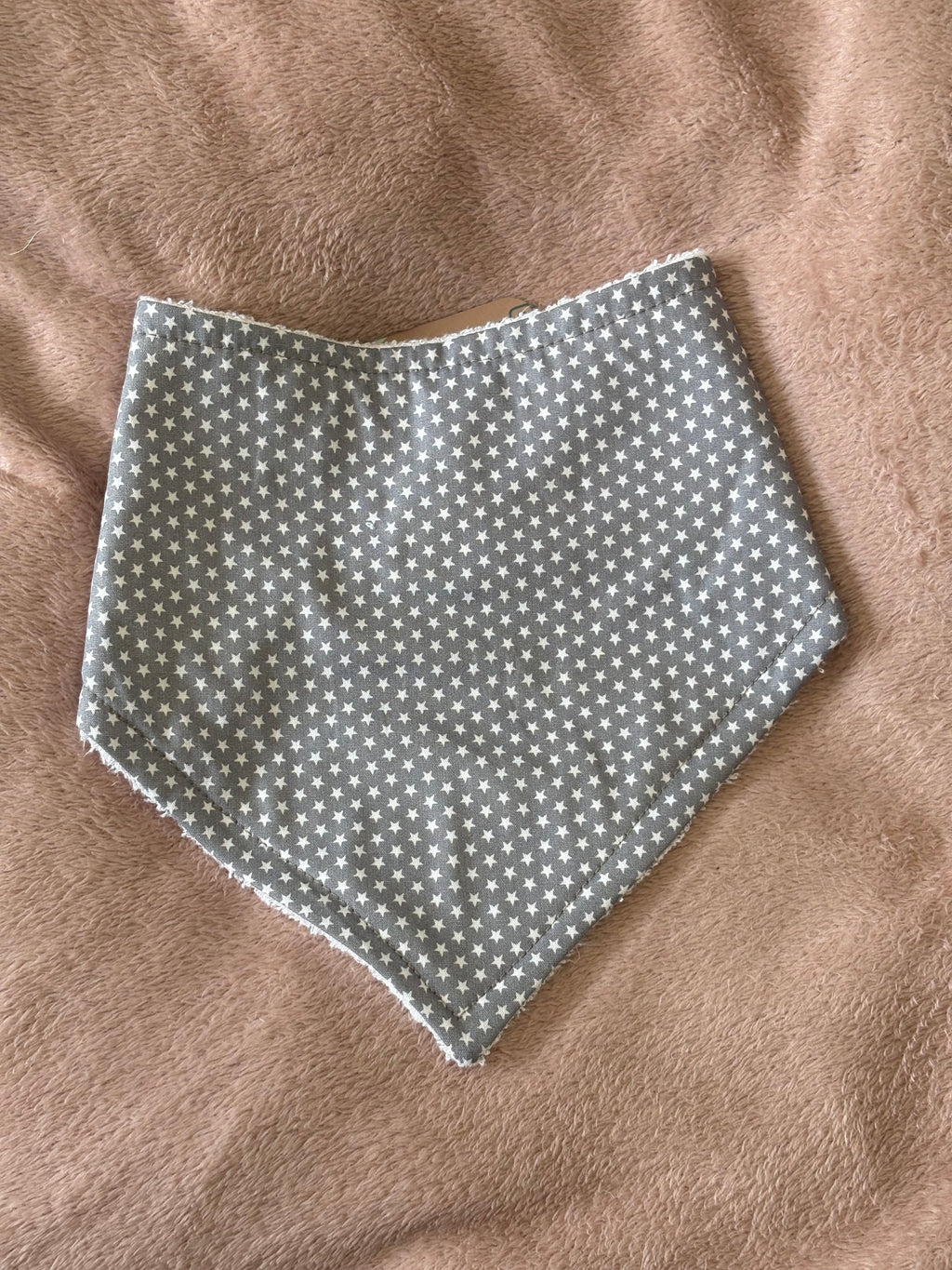 Grey Tiny Stars Bandana Style Bamboo Dribble Bib