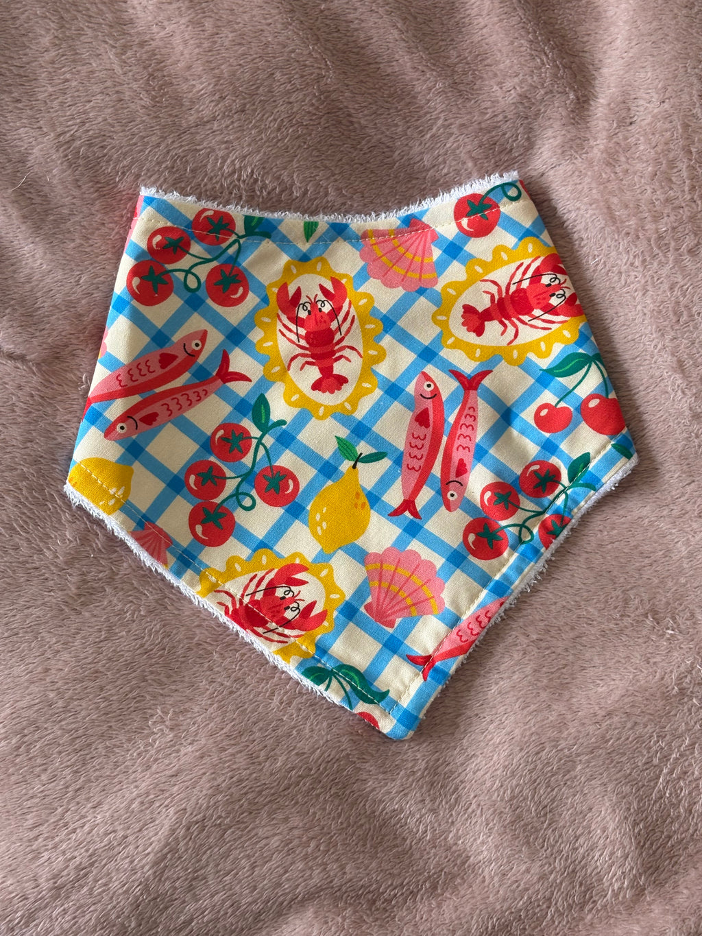 Lobsters Bandana Style Bamboo Dribble Bib