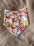 Bold Floral Bandana Style Bamboo Dribble Bib