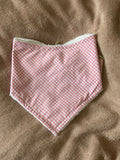 Pink Gingham Bandana Style Bamboo Dribble Bib