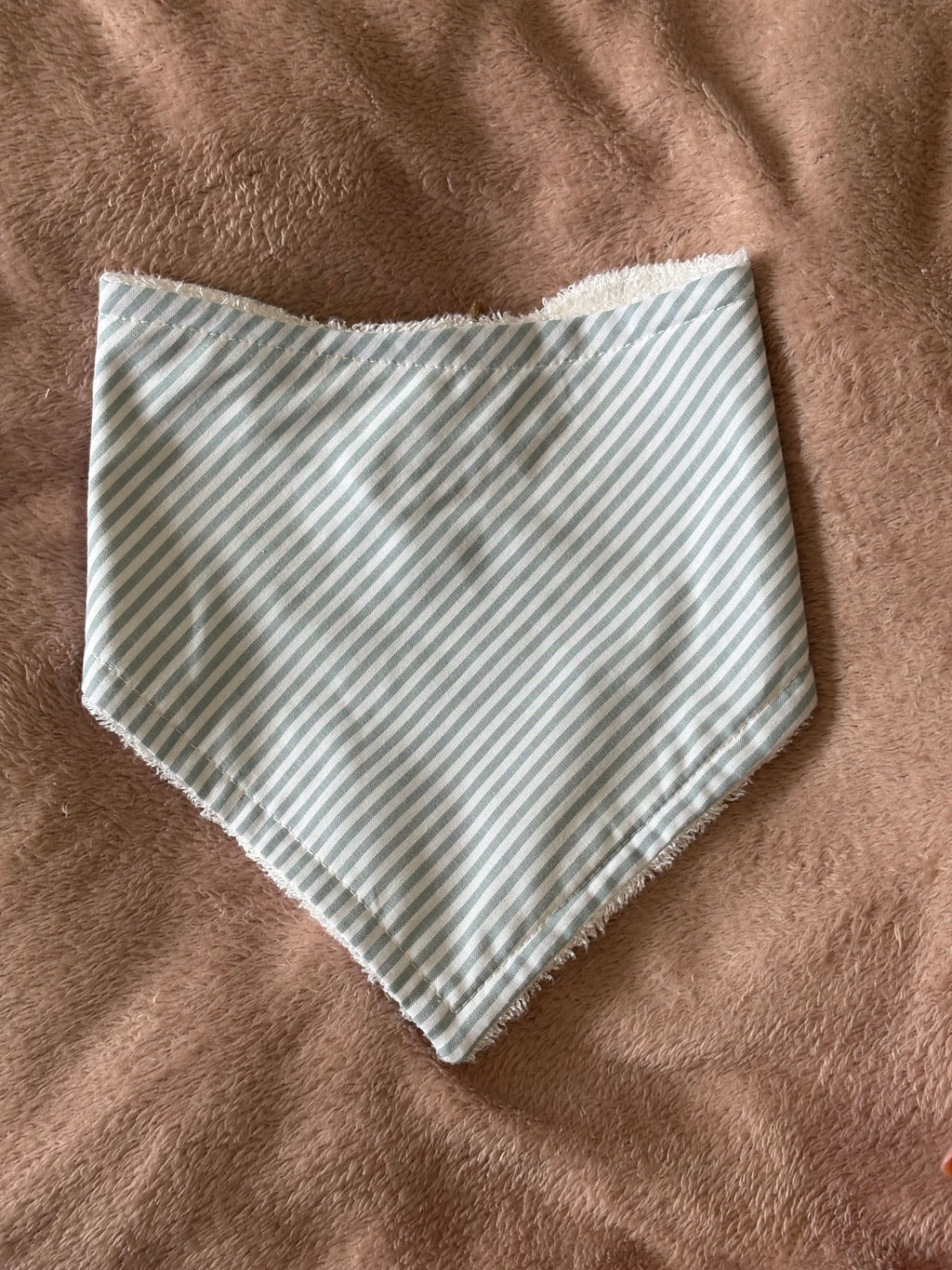 Grey Stripes Bandana Style Bamboo Dribble Bib
