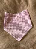 Pink Stripes Bandana Style Bamboo Dribble Bib