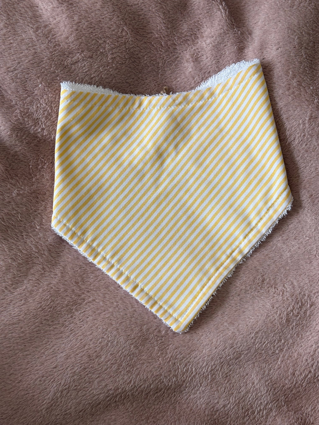 Yellow Stripes Bandana Style Bamboo Dribble Bib