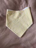 Yellow Stripes Bandana Style Bamboo Dribble Bib